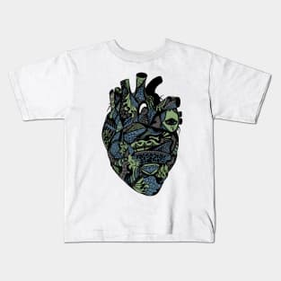 Mellow Cool Transparent Heart Kids T-Shirt